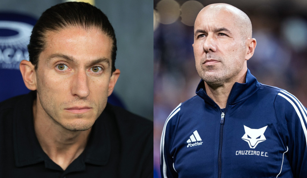 Cena curiosa após Flamengo x Cruzeiro: Leonardo Jardim, Gabigol e Filipe Luís conversam na zona mista
